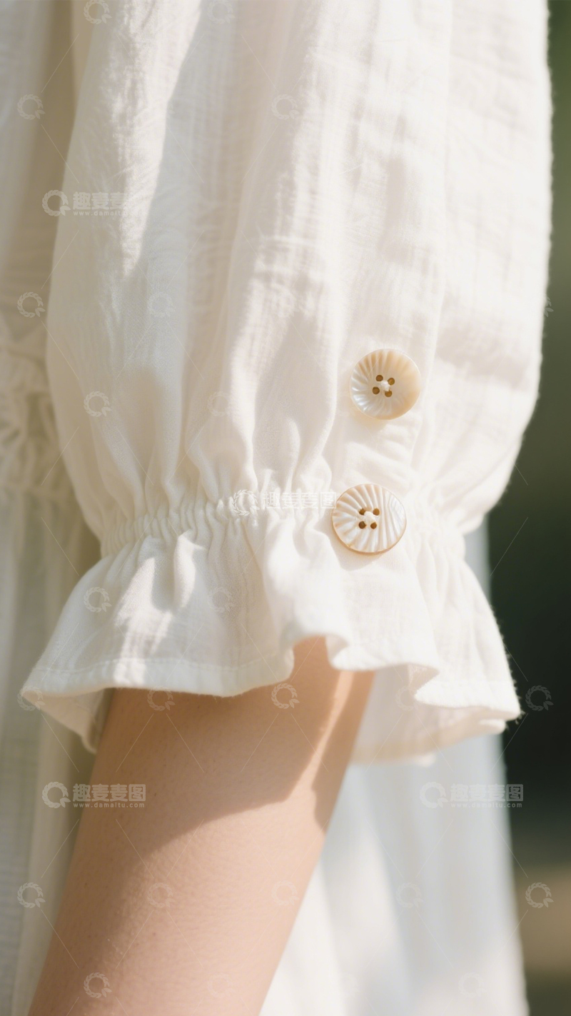 高清大图下载【趣麦麦图】清新甜美泡泡袖上衣1