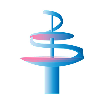 成都天府广场建筑线稿地标景点雕像