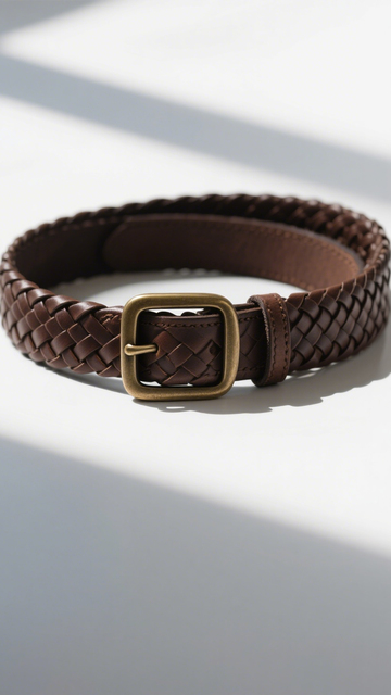 复古百搭编织皮带1