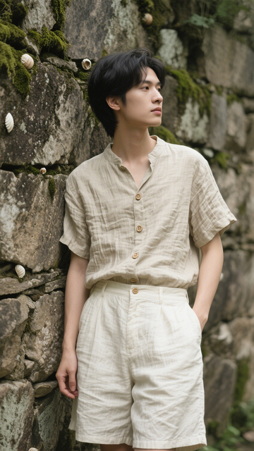 简约夏日麻色套装3