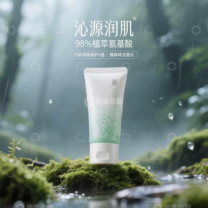 源文件下载【趣麦麦图】电商洗面奶促销海报-9