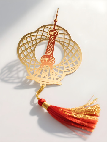 东方明珠塔中式书签