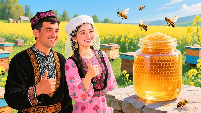 高清大图下载【趣麦麦图】新疆蜂蜜蜂王浆 6