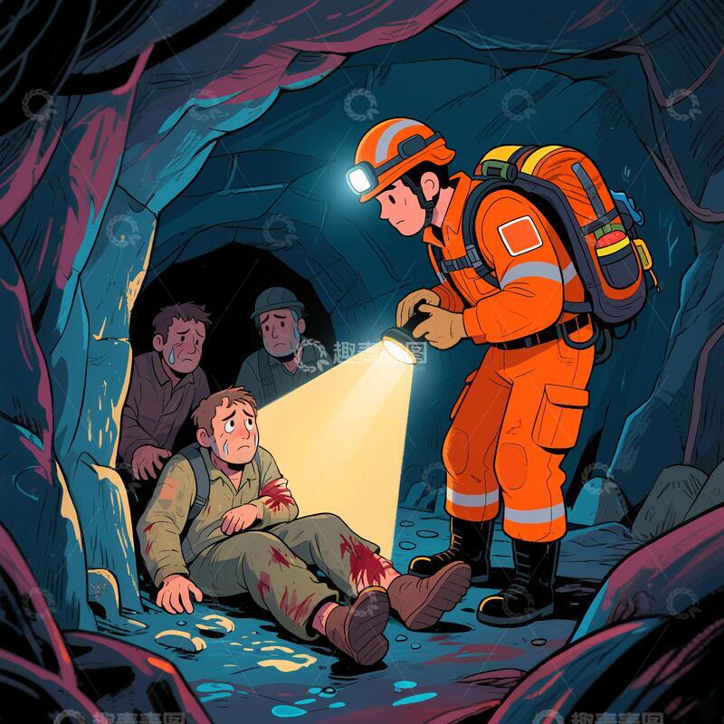 高清大图下载【趣麦麦图】矿山救援漫画9