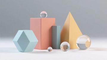 放在台面上的几何静物1