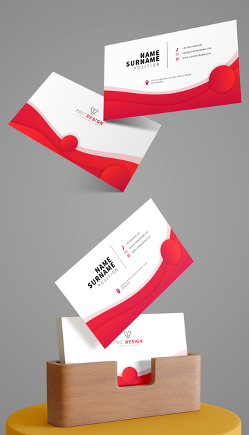 红色企业名片模板