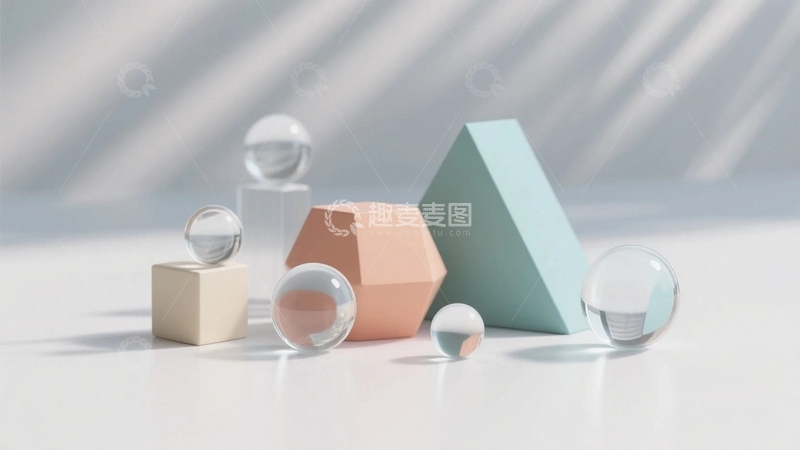 高清大图下载【趣麦麦图】放在台面上的几何静物7