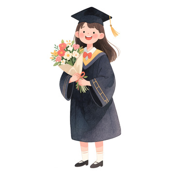 毕业学士服女孩