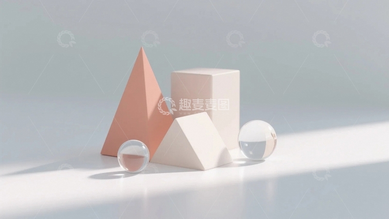 高清大图下载【趣麦麦图】放在台面上的几何静物2