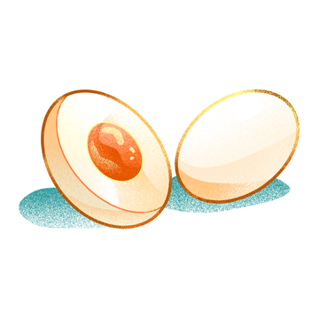 端午节彩绘卡通咸鸭蛋鸡蛋咸蛋黄食物美食