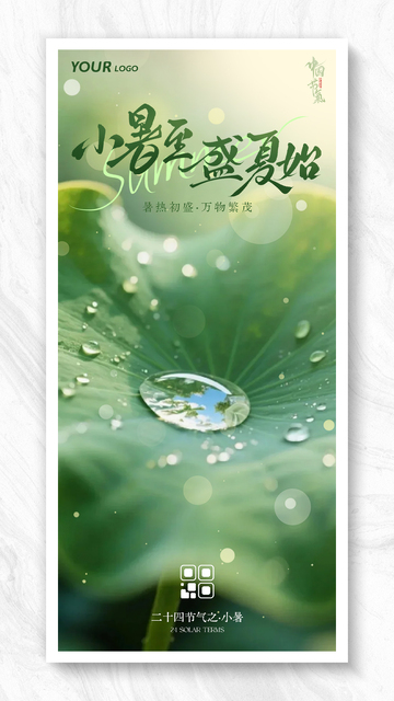 简约小暑至盛夏始节气海报