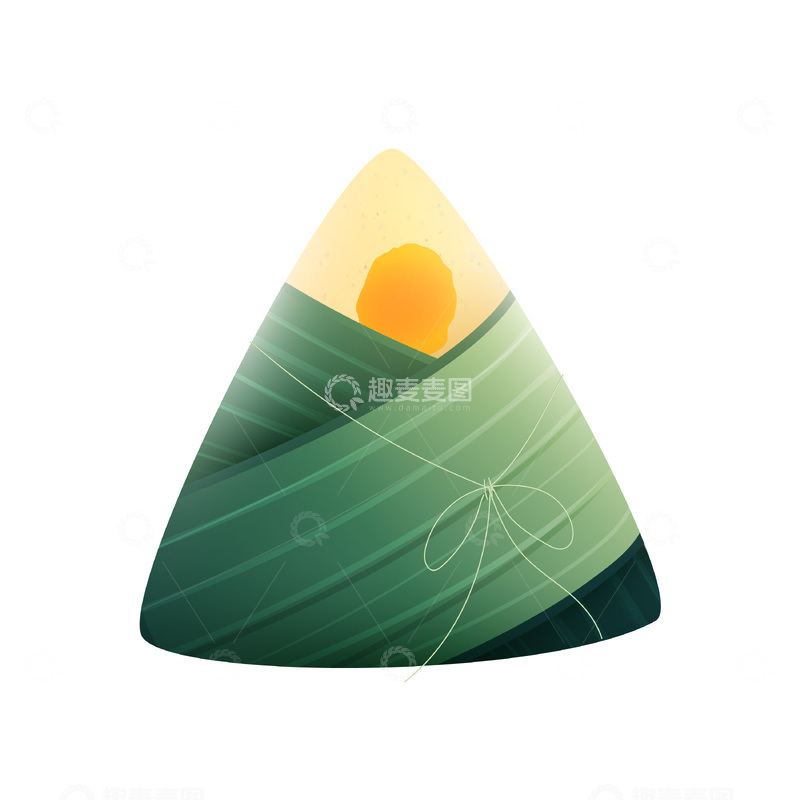 源文件下载【趣麦麦图】端午节彩绘卡通粽子粽叶咸蛋黄美食