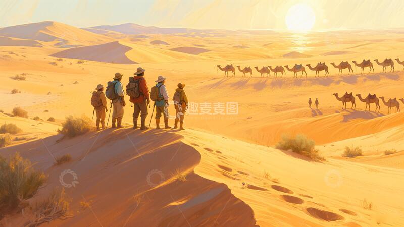 高清大图下载【趣麦麦图】徒步旅游穿越