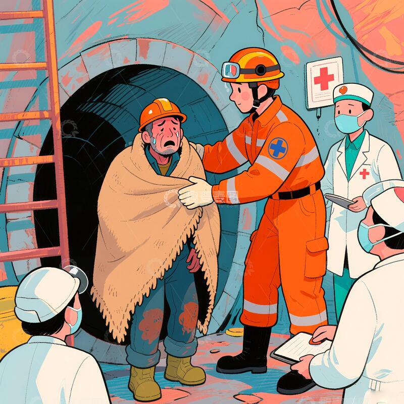 高清大图下载【趣麦麦图】矿山救援漫画12