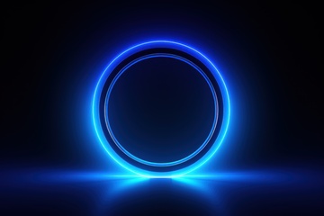 发光的蓝色光圈背景
