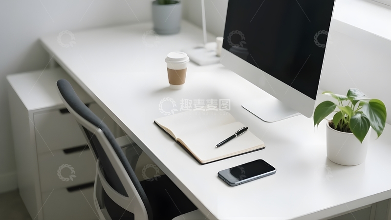 高清大图下载【趣麦麦图】简约整洁办公桌摄影