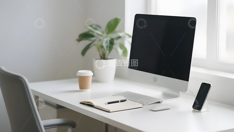 高清大图下载【趣麦麦图】简约整洁的办公桌面