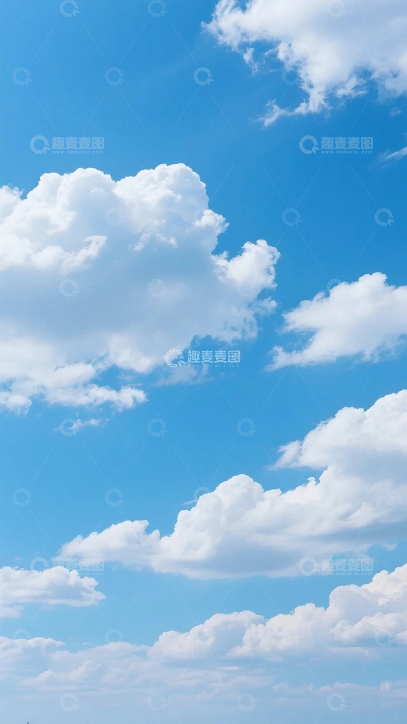 高清大图下载【趣麦麦图】蓝天白云晴朗的天空08
