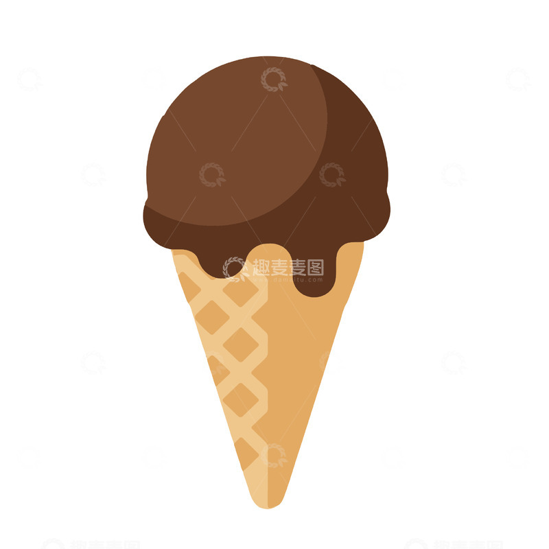 源文件下载【趣麦麦图】甜筒插画的浓郁美味1