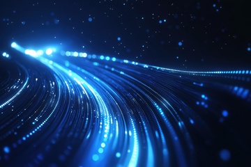 粒子组成的发光线条