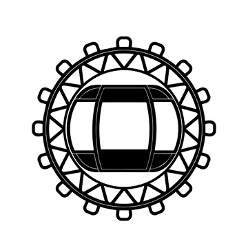 简约摩天轮图标插画