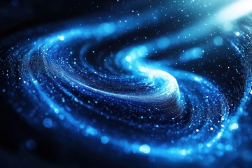 粒子组成的线条线路