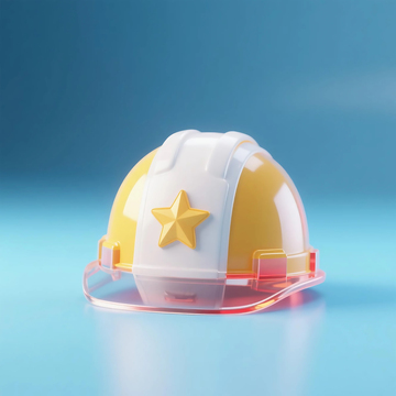水晶图标按钮安全帽