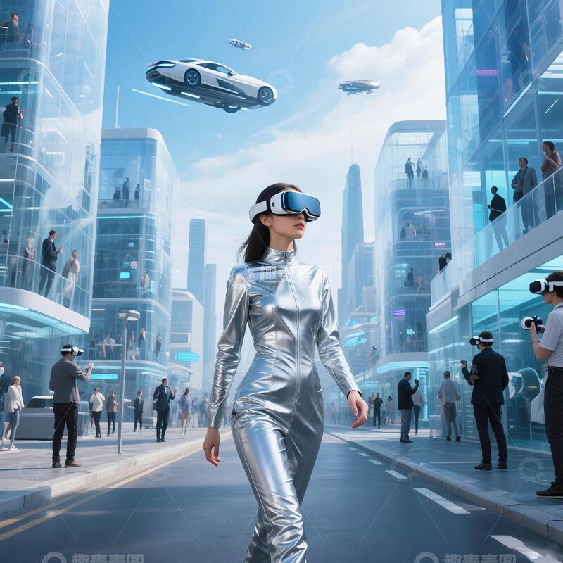 高清大图下载【趣麦麦图】vr眼镜未来科技时代