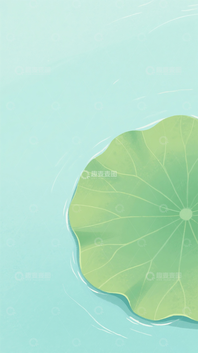 高清大图下载【趣麦麦图】壁纸荷叶背景图壁纸