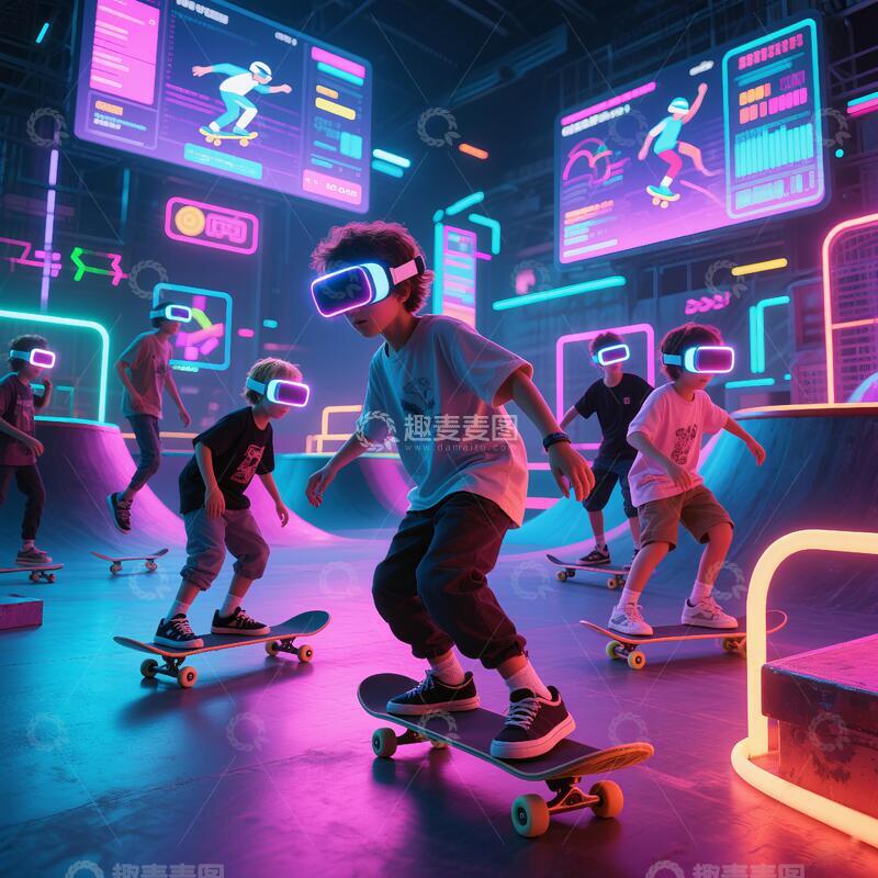 高清大图下载【趣麦麦图】vr眼镜科技时代