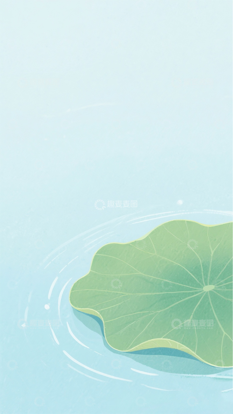 高清大图下载【趣麦麦图】荷叶背景图壁纸