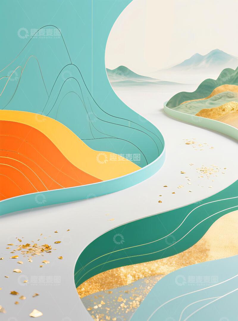 高清大图下载【趣麦麦图】客厅挂画三联画北欧风格