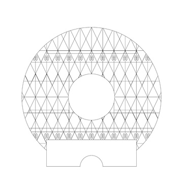 广州圆大厦建筑线稿地标建筑铜钱大厦
