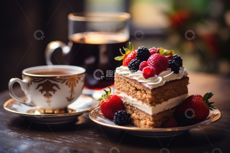 高清大图下载【趣麦麦图】美味的水果蛋糕美食