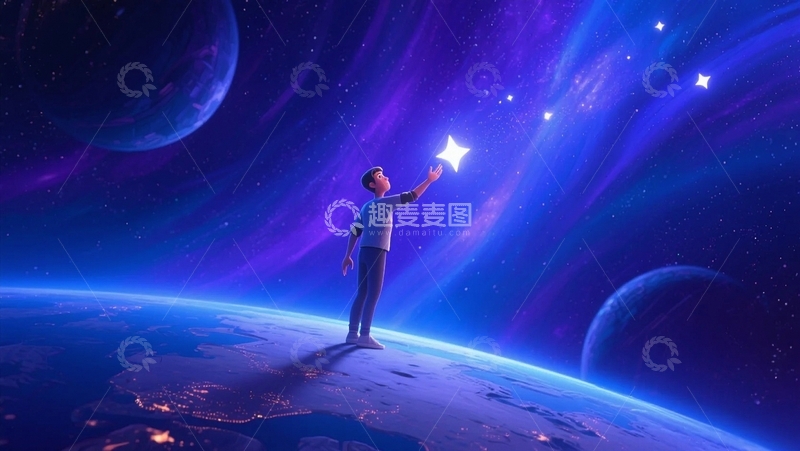 高清大图下载【趣麦麦图】太空星际探索的梦想5