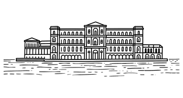 黑白建筑线稿24