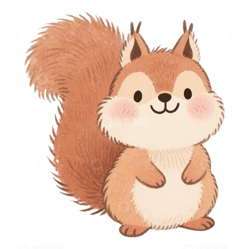 高清大图下载【趣麦麦图】可爱小松鼠免抠元素