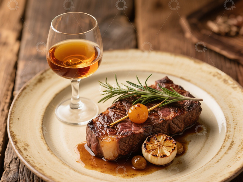 高清大图下载【趣麦麦图】餐桌上的牛排美食摄影