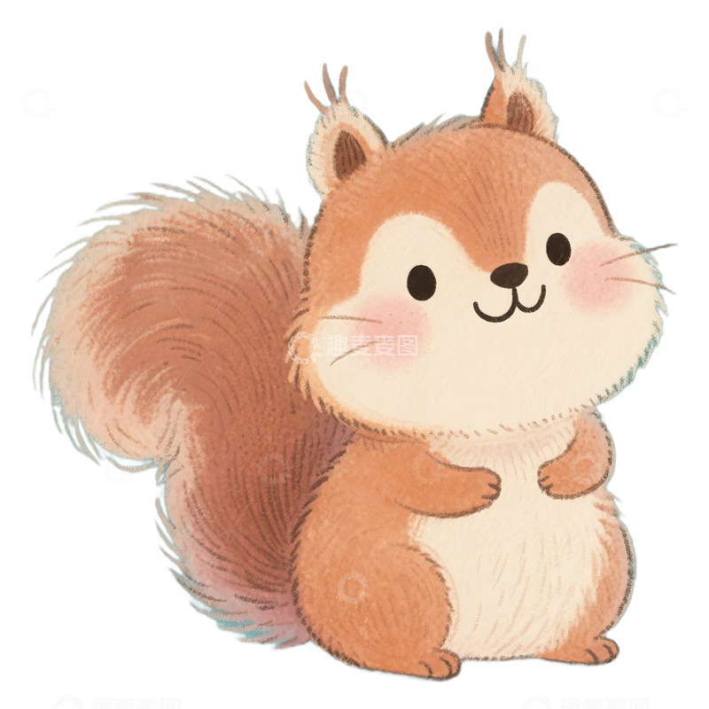 高清大图下载【趣麦麦图】可爱小松鼠免抠元素2