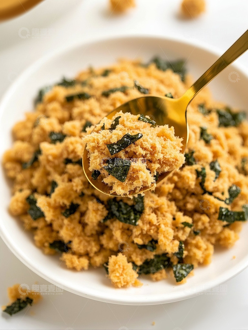 高清大图下载【趣麦麦图】食品摄影海苔肉松近景图