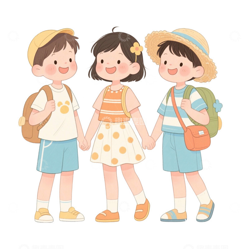 小朋友旅游免抠元素