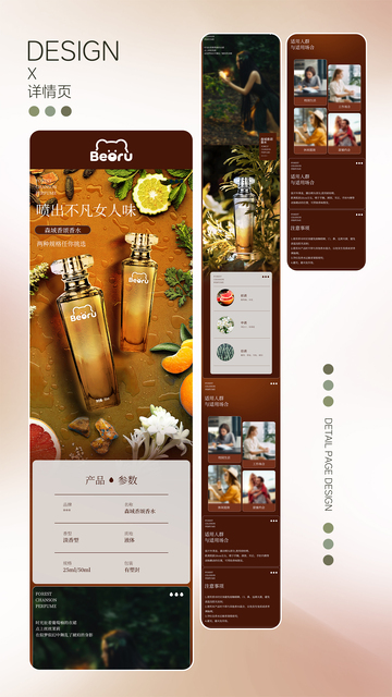 男士女士香水详情页