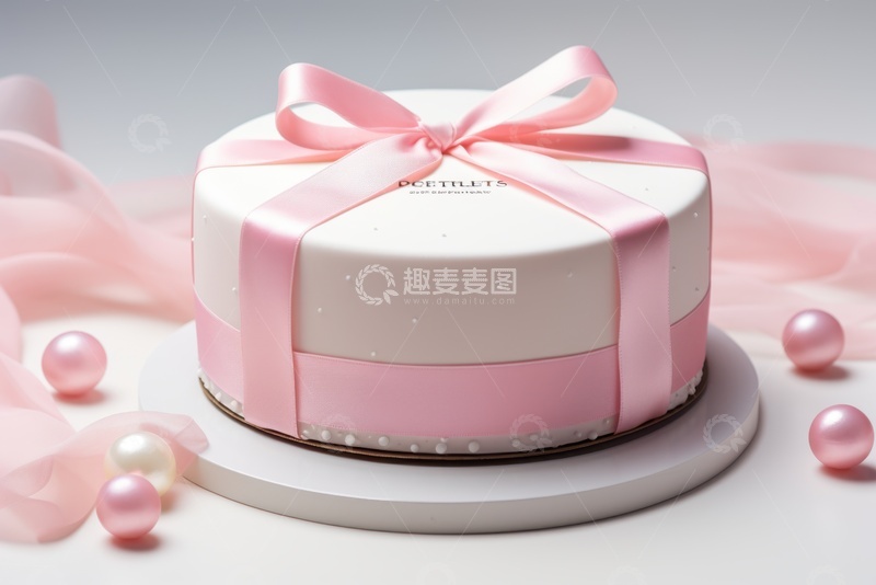 高清大图下载【趣麦麦图】一个包装好的蛋糕盒