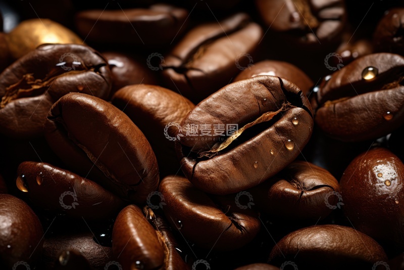 高清大图下载【趣麦麦图】咖啡豆特写摄影