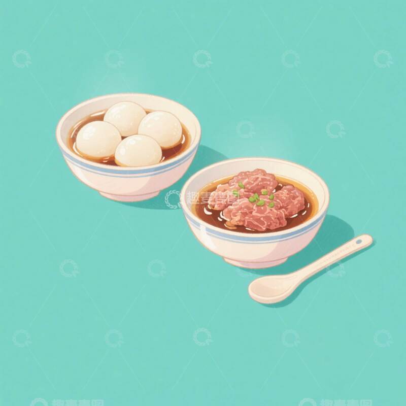 高清大图下载【趣麦麦图】姊妹团子   湖南   甜咸口