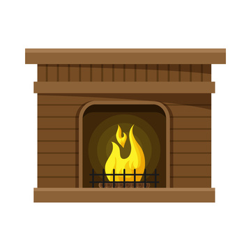 圣诞节壁炉火炉火焰火苗铁栅栏