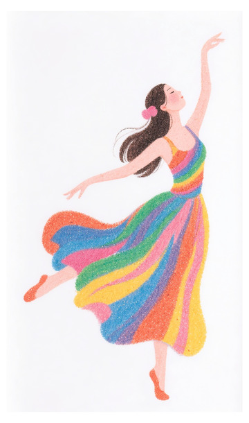 跳舞的美女插画