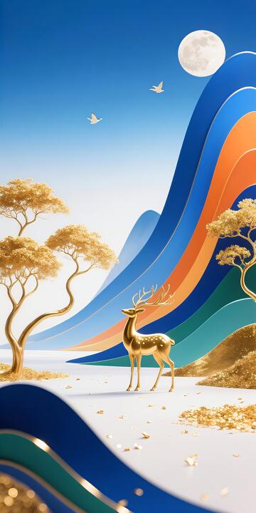 山水客厅玄关卧室装饰画挂画