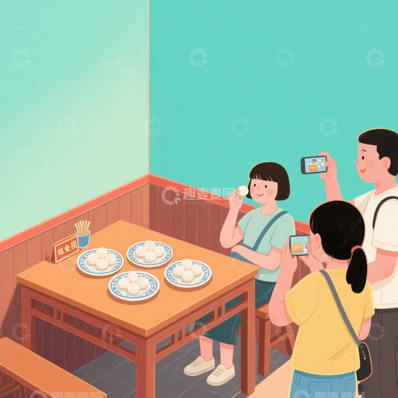 高清大图下载【趣麦麦图】姊妹团子   湖南   留念