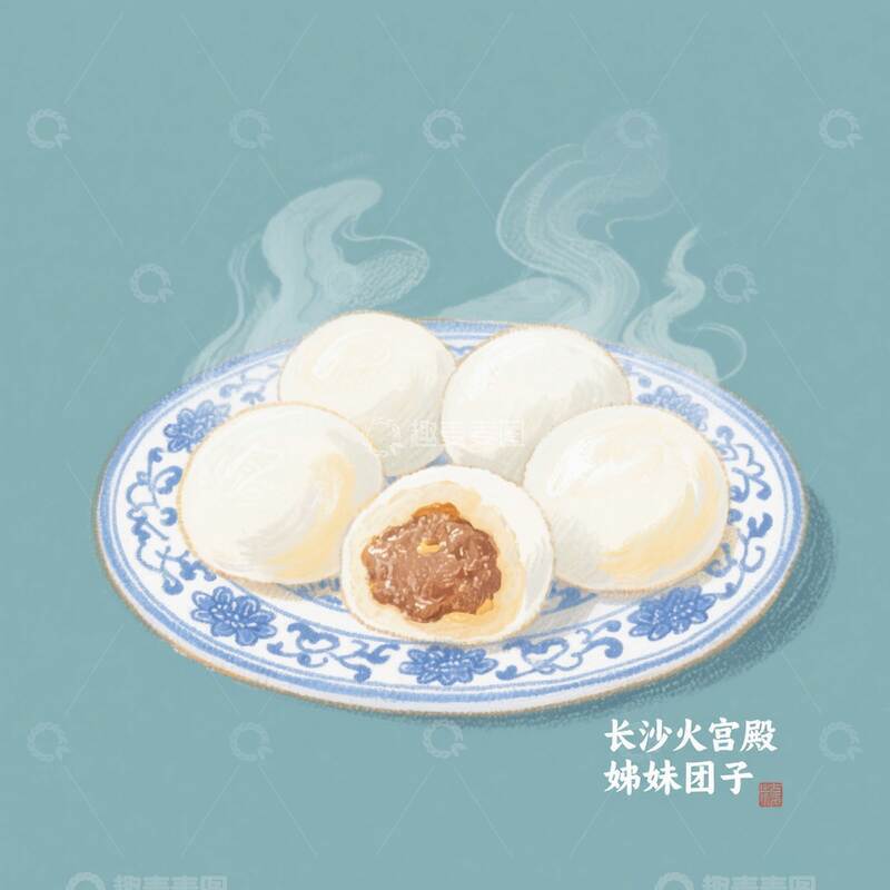 高清大图下载【趣麦麦图】姊妹团子   湖南  糯米